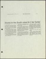 "Blacks in the South Voted 9 to 1 for Carter", 1980