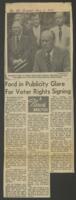 "Ford in Publicity Glare For Voter Rights Signing", August 7, 1975