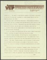 VEP Press Release, December 1, 1981