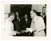 Hugh Gloster Visits Halle Selassie, circa 1972