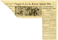 "Negro G. I.'s in Korea Speak Out", July 31, 1950