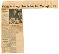 "Voting: A Strange New Custom for Washington, D. C.", February 17, 1964