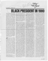 "Why We Need a Black President in 1980", January 13, 1970