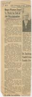 "Negro Women Urged to Work for End of Job Discrimination" Article, November 11, 1954