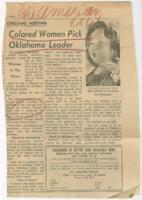 "Colored Women Pick Oklahoma Leader" Article, August 8, 1968