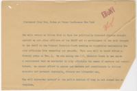 Press Release "Statement from Mrs. Bates at Press Conference New York", September 1958