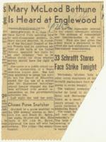 "Mary McLeod Bethune Is Heard at Englewood", June 17, 1952