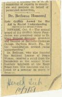"Dr. Bethune Honored" Article, October 7, 1951