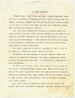 Document on Mrs. Diane Nash Bevel by Joan Trumpower, circa 1960