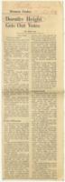 "Dorothy Height Gets Out Votes" Article, October 23, 1964