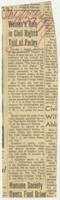 "Woman's Role in Civil Rights Told at Parley" Article, October 27, 1969