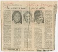 "The Women's Vote? It Favors MEN", October 26, 1969