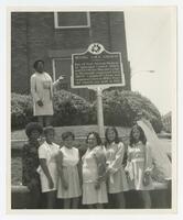 Bethel AME Church Sign and Women, circa 1960