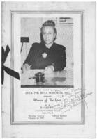 Sadie P. Delaney Woman of the Year Program, Zeta Phi Beta Sorority, February 24, 1949