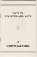 "How to Register and Vote in North Carolina", 1943
