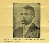 Reverend W. W. Weatherspool, circa 1934