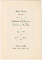 6th Atlanta Annual Art Exhibition Register, 1947