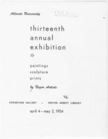13th Atlanta Annual Art Exhibition Register, 1954