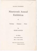 19th Atlanta Annual Art Exhibition Register, 1960