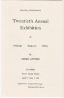 20th Atlanta Annual Art Exhibition Register, 1961
