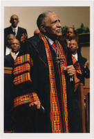 Joseph E. Lowery Preaching in a Kente Cloth Clergy Robe, circa 2010