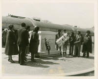 Joseph E. Lowery, Walter E. Fauntroy, and Others Laying a Wreath at Martin Luther King, Jr.'s Tomb, 1983
