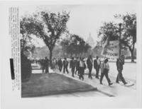 A Group of Marchers Walking to the Washington Monument, August 28, 1963