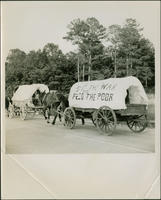 A Team of Donkeys Pull a Wagon in the Poor People's Campaign Procession, 1968