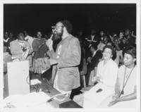 Reverend Fred. D. Taylor Speaking at an Anti-Apartheid Rally in Augusta, Georgia, October 14, 1981