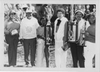 Joseph and Evelyn Lowery Stand With Winners of the Drum Major For Justice Golf Tournament, 1985