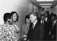 Vice President Dan Quayle Receives a Tour of the SCLC/W.O.M.E.N. Learning Center, August 1989