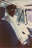 Joseph E. Lowery Sitting in a Truck in Cape Town, South Africa, circa 1987
