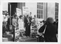 Joseph E. Lowery and Others at a Press Conference, circa 1985