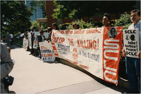 Demonstrators at an AT&T Protest, circa 1993