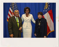 Joseph and Evelyn Lowery With Michelle Obama, 2011