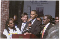 Barack Obama Speaking in Front of Brown Chapel A.M.E. Church, circa 2007