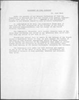 Statement on Open Churches, circa 1970