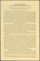 9th Annual SCLC Convention Annual Report, August 11, 1965