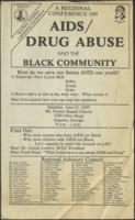 A Regional Conference on AIDS/Drug Abuse and the Black Community Flyer, 1987