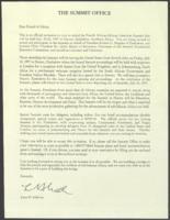 Correspondence Regarding the Fourth African-African American Summit, 1997