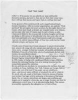 "Heal Their Land!" Speech, circa 2002