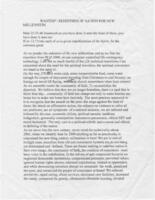 Sermons/Speeches Regarding The Turn of the Millennium, circa 1999