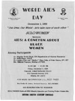 "World AIDS Day" Flyer and Notes, 1989