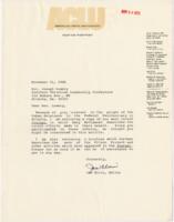 The National Prison Project Correspondence and "Journal" Magazine, November 1986