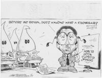 A Political Cartoon of Joseph E. Lowery Teaching KKK Members, 1989