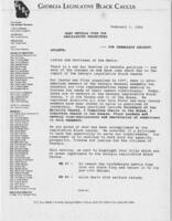 Georgia Legislative Black Caucus News Release, February 4, 1993