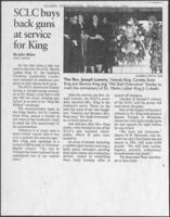 "SCLC buys back guns at service for King", April 5, 1993