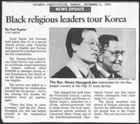 "Black Religious Leaders Tour Korea", December 6, 1992