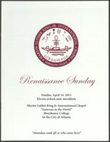 "Renaissance Sunday: Interfaith Resurrection Assembly" Program, April 24, 2011