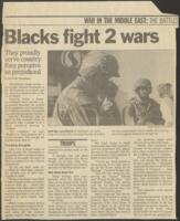 "Blacks fight 2 wars", 1991